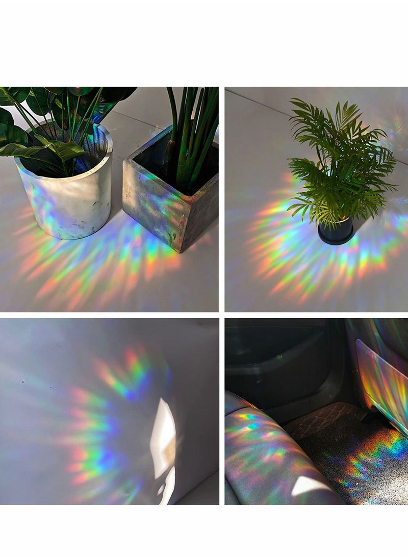 Y&D - Static Window Clings, 16 Pcs Hexagons and Bee Anti-Collision Decals to Save Birds from Collisions, Non Adhesive Prismatic Vinyl Rainbow Stickers - Image 1