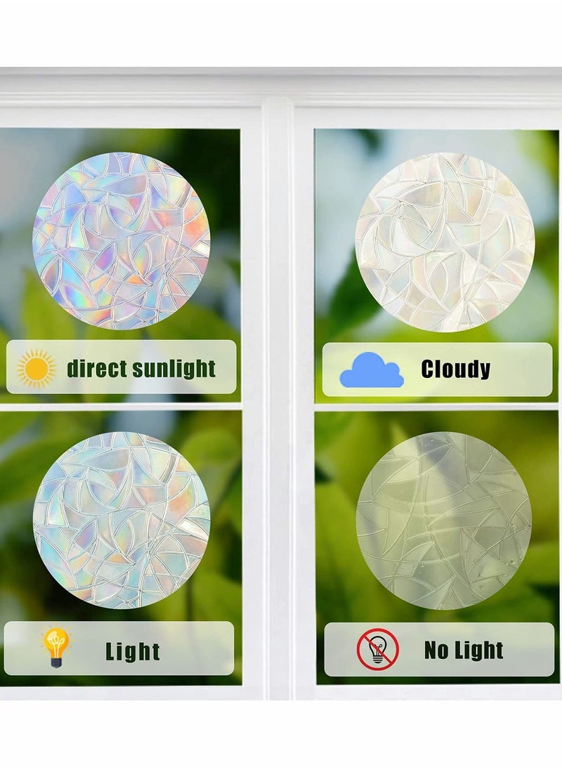 Y&D - Static Window Clings, 16 Pcs Hexagons and Bee Anti-Collision Decals to Save Birds from Collisions, Non Adhesive Prismatic Vinyl Rainbow Stickers - Image 1