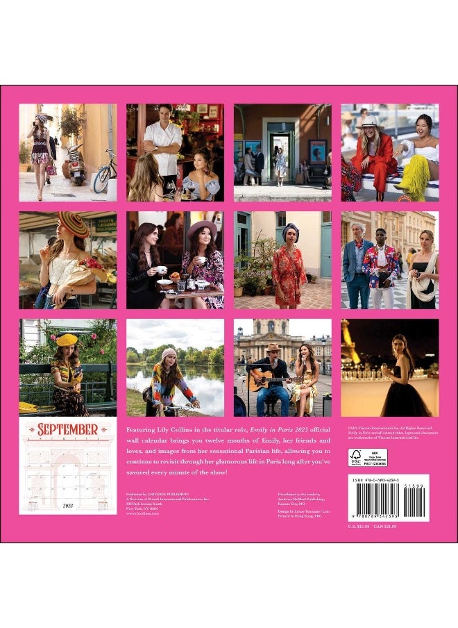 Universe Publishing Emily in Paris 2023 Wall Calendar  - Image 2