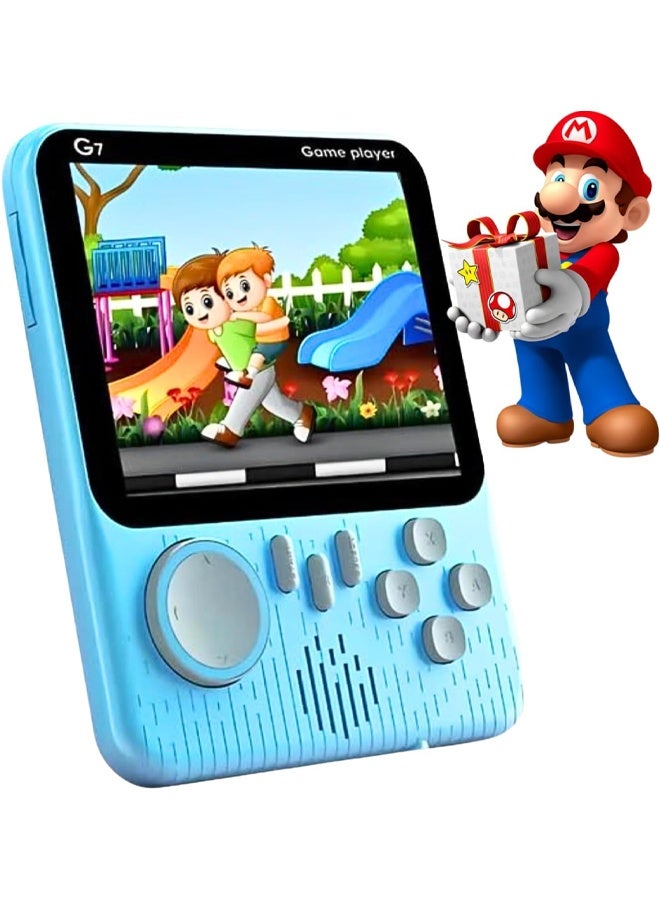 DUNISO Mini G7 game console, handheld game console, 3.5 inches, 666-in-1 retro video game box, can accommodate 2 players  - Image 1