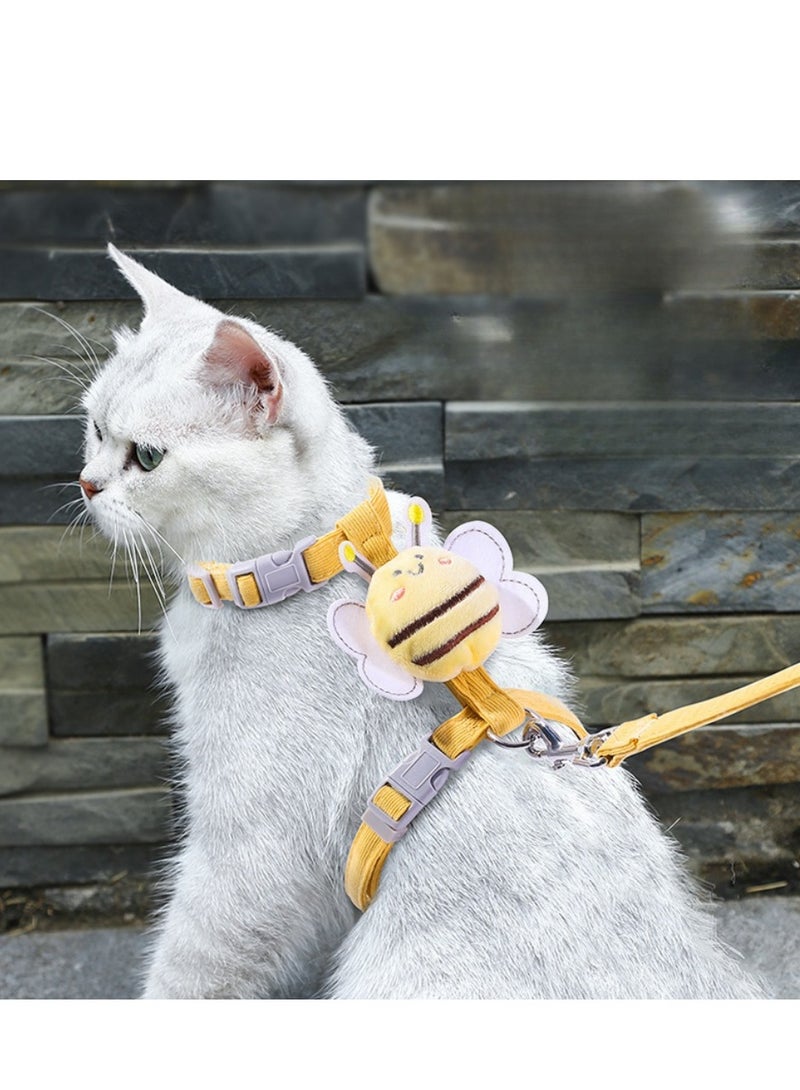 Oldzhan Anti escape adjustable cat rope and leash set, soft adjustable pet vest, I-shaped adjustable cat vest (s) - Image 1