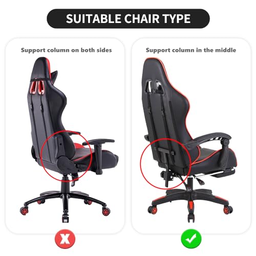 FORCHEER Gaming Chair Cover with Armrest Covers Cream Water Repellent Jacquard Computer Game Chair Slipcover with Attached Arms Cat Scratch Proof Washable Removable - Image 4