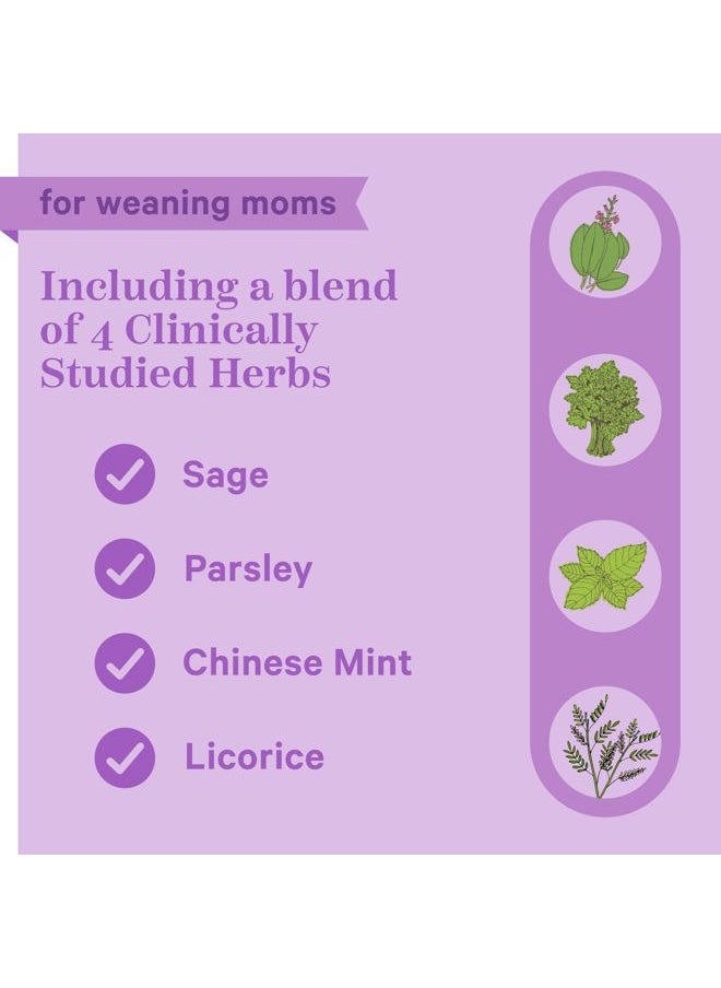Pink Stork No Flow: Dry Up Breast Milk Supply with Sage, Parsley, and B Vitamins, Postpartum Essentials for Women to Stop Breastfeeding and Decrease Milk Production, 60 Capsules  - Image 2