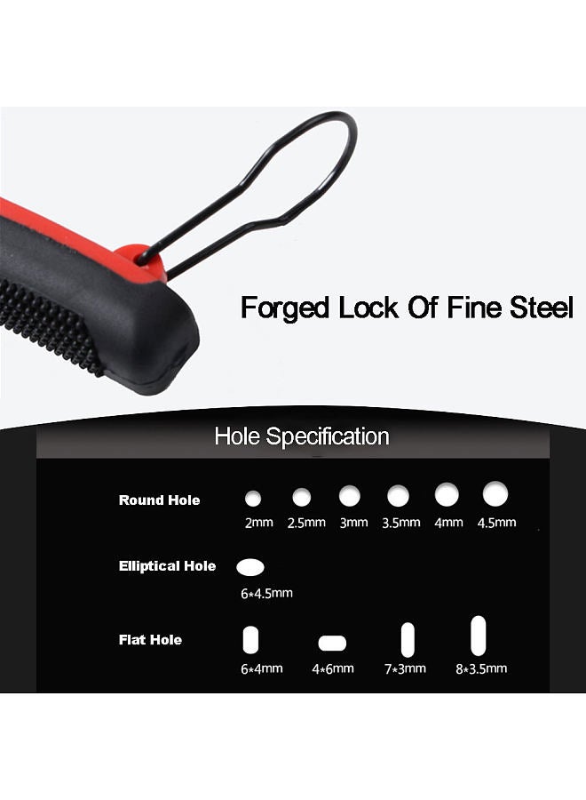 Portable Durable Multi-Function Belt Punch Manual Labor-Saving Round Hole / Elliptical Hole / Flat Hole Punching Forceps  - Image 2