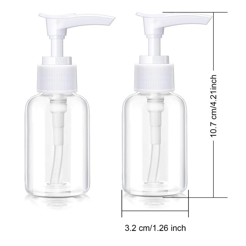 Hotop 4 Pieces Transparent Travel Pump Bottles Lotion Dispenser Mini Travel Plastic Foamer Bottle Clear Pump Dispenser for Cleaning, Cosmetics Packaging, Shampoo - Image 3