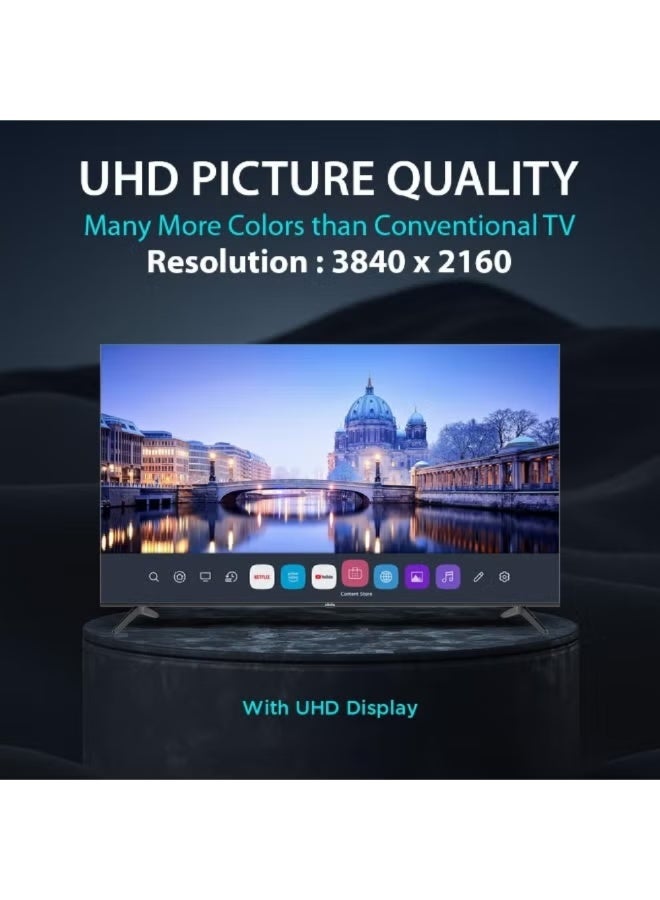 إليستا تلفزيون ذكي LED بدقة 4K UHD مقاس 85 بوصة | نظام WebOS | HDR10 | تصميم بدون حواف | Dolby Audio | Chromecast وApple AirPlay مدمجان | ريموت ماجيك مع التحكم الصوتي بدون استخدام اليدين | موديل GTV-85UHDELD | أسود - Image 2