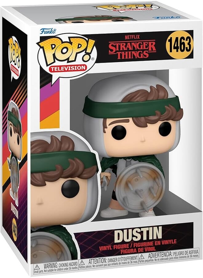 Funko - Funko Pop! Tv Series: Stranger Things S4 - Hunter Dustin with Shield - Image 1