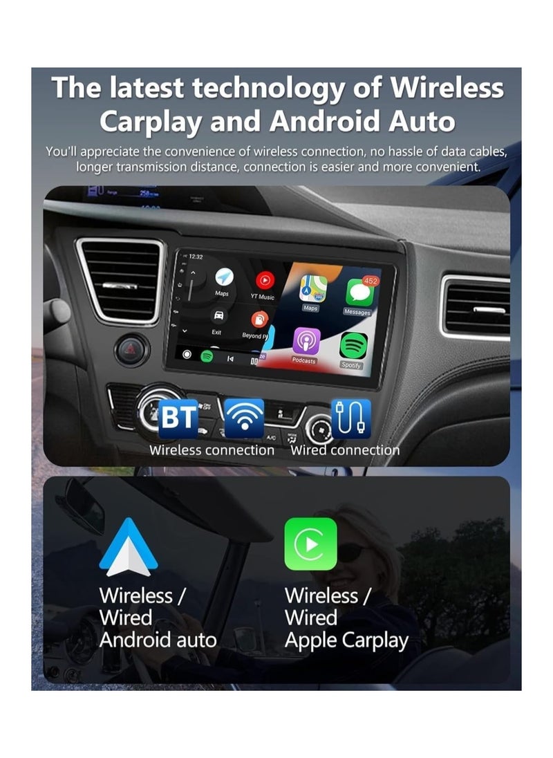 SHEZA STAR Android Car Stereo for Honda Civic 2013 2014 2015 2016 2017 2GB RAM 32GB ROM 9 Inch Support Apple Carplay, MirrorLink WiFi BT, IPS Touch Screen with AHD Camera Included  - Image 5