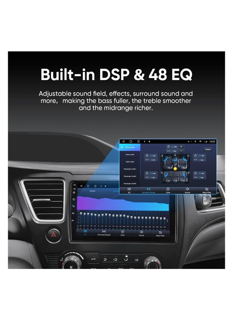 SHEZA STAR Android Car Stereo for Honda Civic 2013 2014 2015 2016 2017 2GB RAM 32GB ROM 9 Inch Support Apple Carplay, MirrorLink WiFi BT, IPS Touch Screen with AHD Camera Included  - Image 4