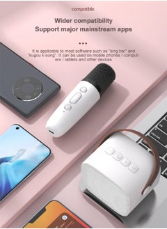 OULIYO Karaoke Portable Wireless Bluetooth Speakers with Microphone One Click Original Vocal Elimination Auto Connection at Startup Ideal for Family Gatherings and Entertainment  - Image 3