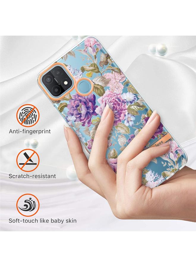 S-TOP Case For OPPO A15 / A15S Flowers and Plants Series IMD TPU Phone Case - Image 2