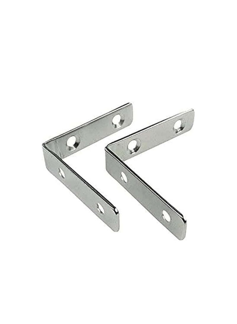 KNP KNP Heavy Duty GI Angle Bracket 2x2 Inchx40MM Pack of 2 Brackets are Designed for Robust Support and Reinforcement in Construction Woodworking and DIY Projects.  - Image 2