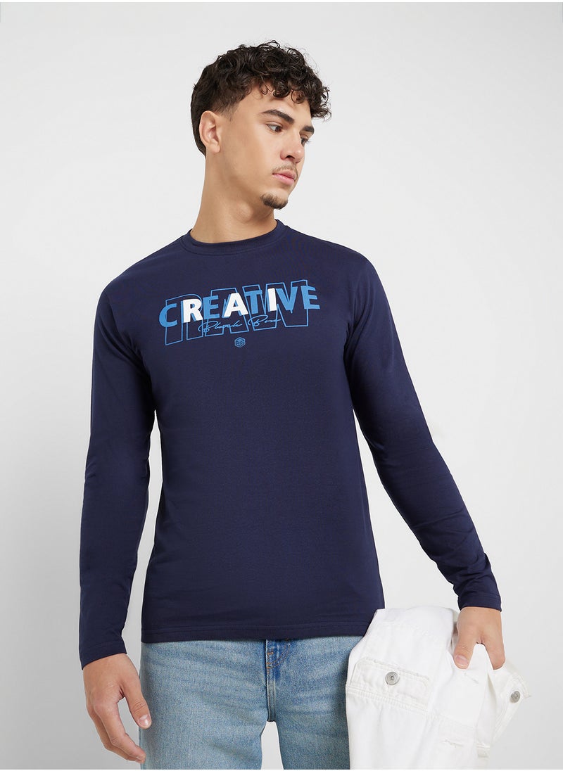 Seventy Five Basics Graphic Long Sleeve T-Shirt  - Image 1