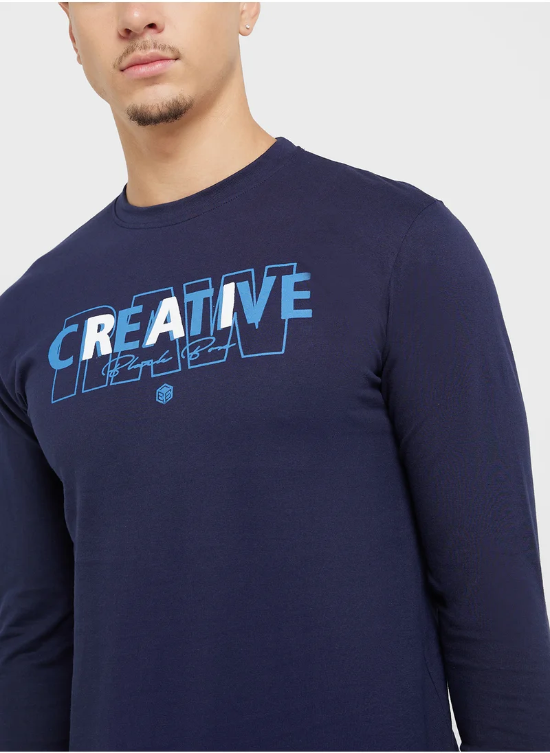 Seventy Five Basics Graphic Long Sleeve T-Shirt