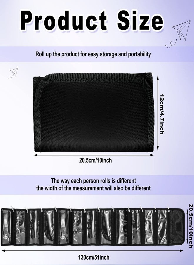 Saintrygo Money Wallet Organizer for Cash with 12 Zippered Pockets, Cash Envelope Wallet Small Travel Money Organizer for Bills, Coins, Foreign Currencies, Black - Image 2