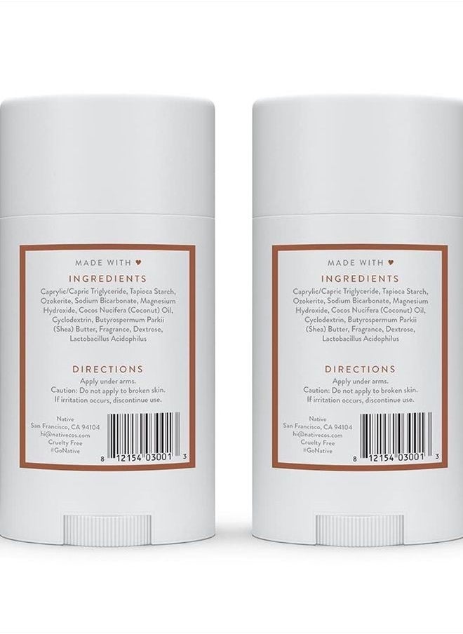 native - Deodorant | Natural Deodorant for Women and Men, Aluminum Free with Baking Soda, Probiotics, Coconut Oil and Shea Butter | Coconut & Vanilla - Pack of 2 - Image 1