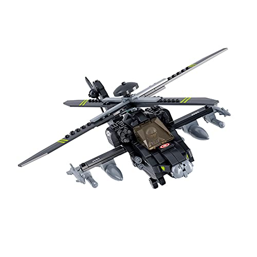 Sluban Military Blocks Army Bricks Toy - Ah-64 Apache Helicopter,293 pieces - Image 2