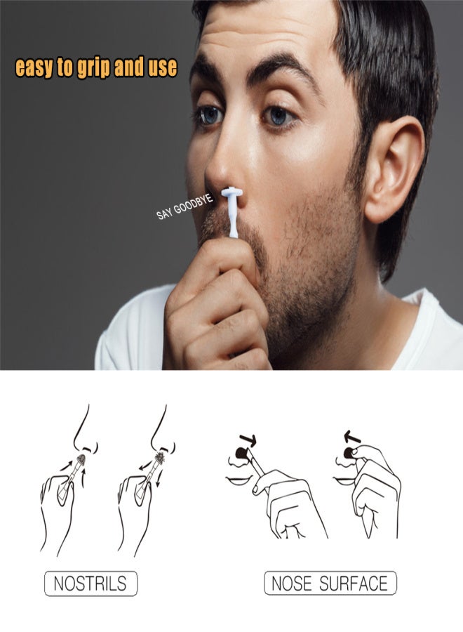 بلو زو عبوة من 10 قطع، أداة تجميل لإزالة شعر الأنف 2 في 1، أداة تنظيف الأنف، عصا شمع - Image 2