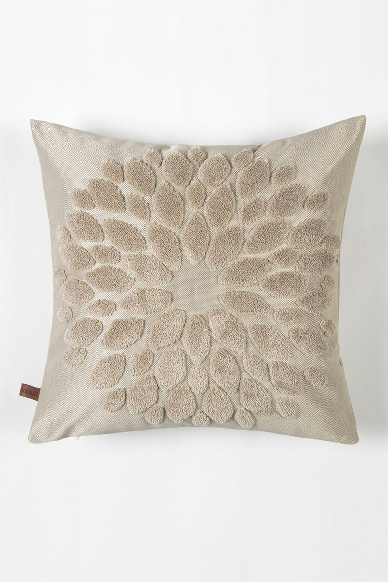 Dough Bohemian Special Design Punch Punch Pattern Square Decorative Throw Pillow Case Flower Natural - Image 1