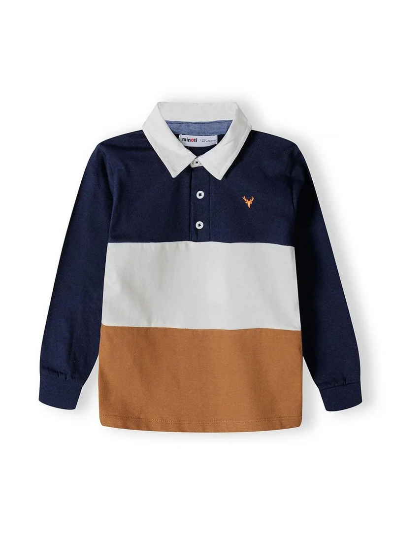 MINOTI Teen Boys Cut And Sew Rugby Top