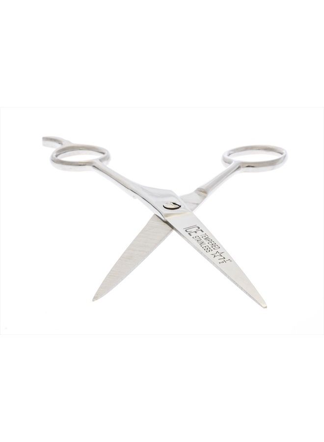 SE 7-1/2" Ice Tempered Stainless Steel Barber Scissors - SP105 - Image 4