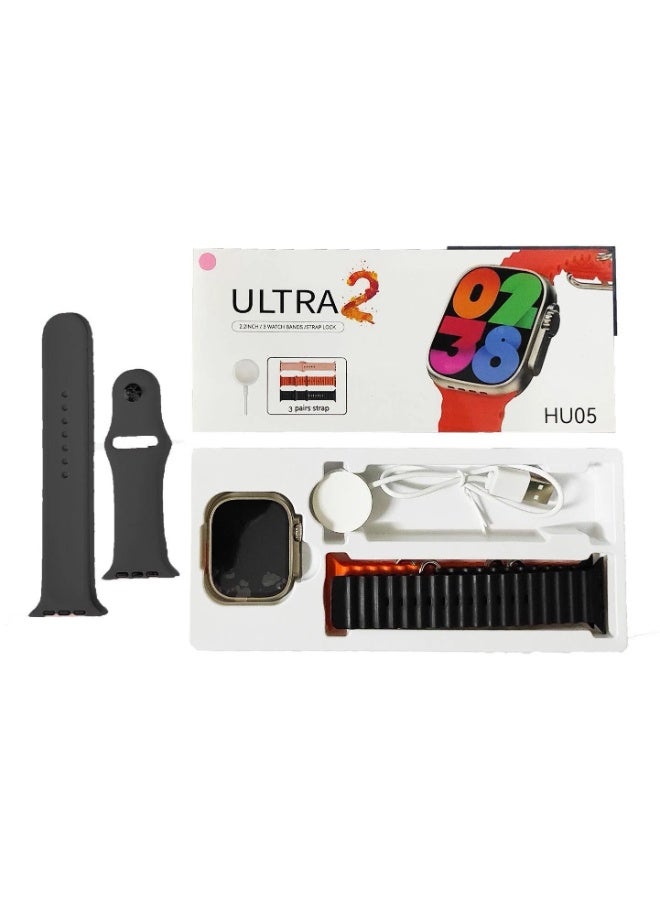 Ultra Watch 2 HU05 Smartwatch with 3 Pairs of Straps - Image 2