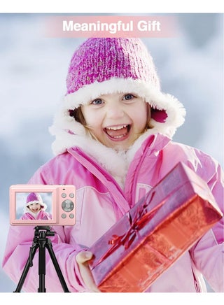 Digital Camera for Kids, FHD 1080P 44MP Point and Shoot Camera with 32GB SD Card, 16X Zoom, Compact Digital Camera with Lanyard, Gift for Boys and Girls – Pink - view 5