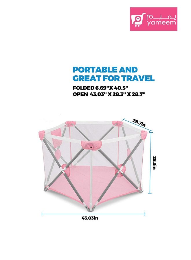 Yameem Foldable Lightweight Portable Playard for Indoor and Outdoor - Image 4