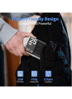 Zhiyun ZHIYUN CINEPEER CM25 25W LED Video Light [Official], Pocket-Sized Mini Portable Photography Light on Camera, Dimmable 2700K-6200K•CRI≥96•TLCI≥97,Built-in 2*2000mAh Rechargeable Batteries, PD Charging  - Image 5