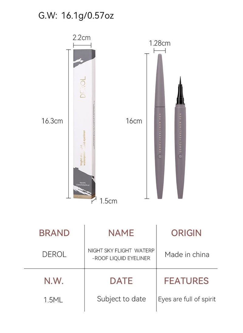 DEROL - Night Sky Flight Waterproof Liquid Eyeliner - Image 1