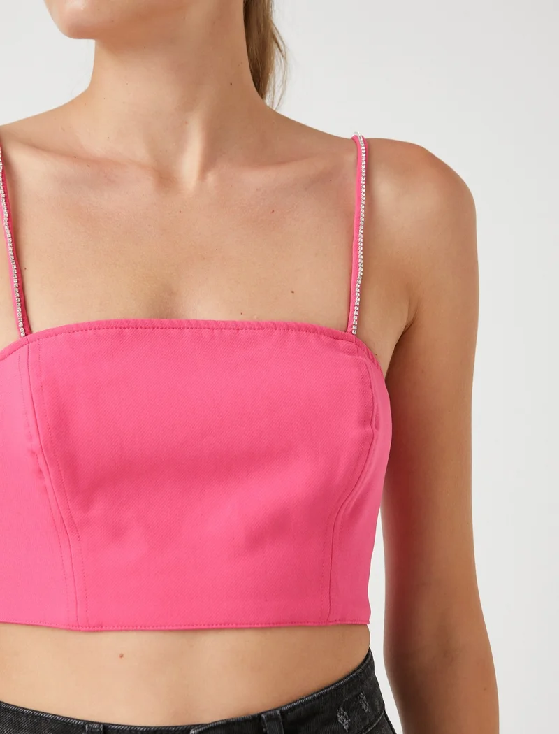 KOTON Rachel Araz X - Stone Detailed Crop Athlete