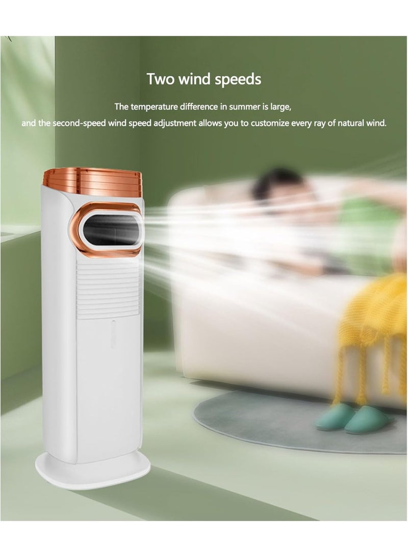 Davin Floor-Standing 5d Small Air Conditioners, Portable Mist Air Conditioner Fan Vertical Household 2 in 1 Smart Cooling And Heating Fan for Indoor Outdoor Patio Office Room Bedroom,White - Image 3