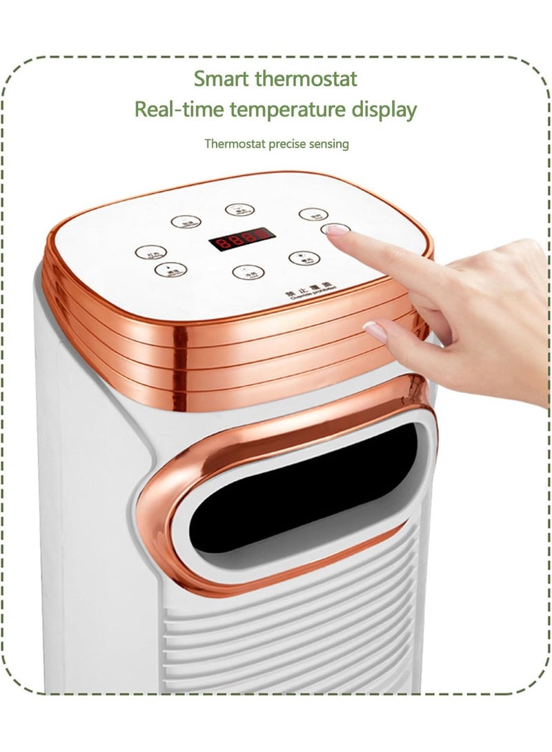 Davin Floor-Standing 5d Small Air Conditioners, Portable Mist Air Conditioner Fan Vertical Household 2 in 1 Smart Cooling And Heating Fan for Indoor Outdoor Patio Office Room Bedroom,White - Image 4