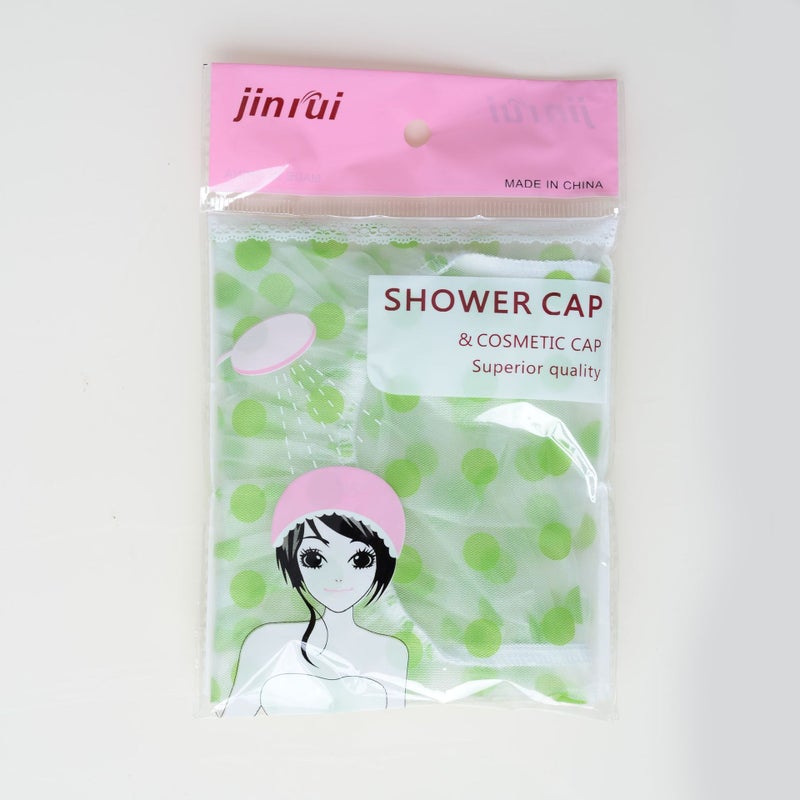 [Shower Cap] Color Thickened Disposable Shower Cap Waterproof Wave Point Eva Adult Shower Cap Pe Oil-Proof Waterproof Shower Cap - Image 1