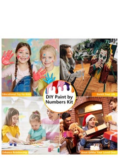 Excefore Paint by Numbers Kids Adults Children Beginner, DIY Painting by Number on Canvas Oil Painting Colour with Brushes and Acrylic Pigment 40 x 50cm Paintings Kits for Home Decorations Gifts  - Image 3