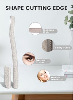 Perfii Portable Eyebrow Trimmer with Blade for Precision, Cuts and made from Eco Friendly Materials for Guilt-Free Eyebrow Styling  - Image 2