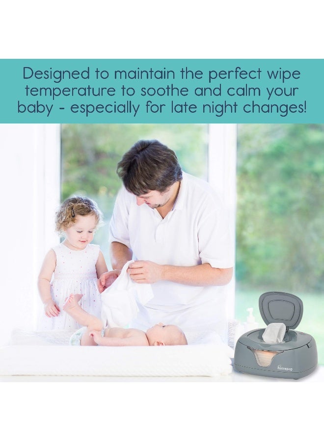hiccapop Baby Wipe Warmer and Baby Wet Wipes Dispenser Baby Wipes Warmer for Babies Diaper Wipe Warmer with Changing Light - Image 2