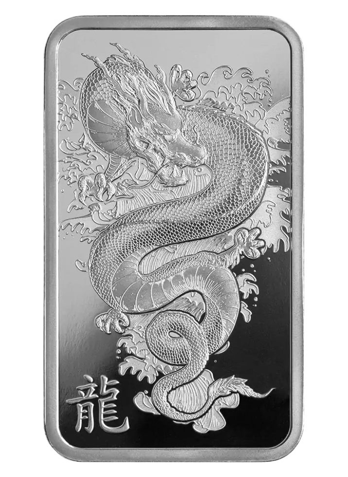PAMP - PAMP Suisse Lunar Dragon Silver 1 oz Bar - Image 1