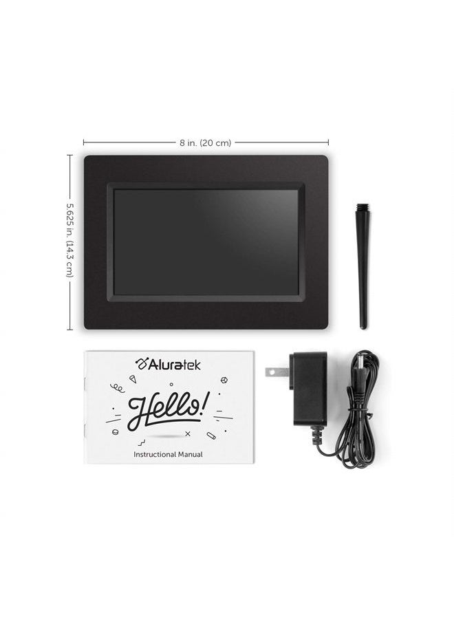 Aluratek - 7 Inch LCD Digital Photo Frame with Auto Slideshow Using USB & SD/SDHC (ADPF07SF) – Black - Image 1