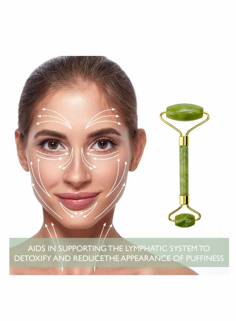 KASTWAVE قناع الثلج للوجه + بكرة اليشم - أداة تدليك الوجه والرقبة بكرة التجميل - مجموعة بكرة الوجه الحجرية وأقنعة الوجه للتجاعيد والخطوط الدقيقة ومكافحة الشيخوخة والانتفاخات والهالات السوداء والعناية بالبشرة بشكل عام - Image 3