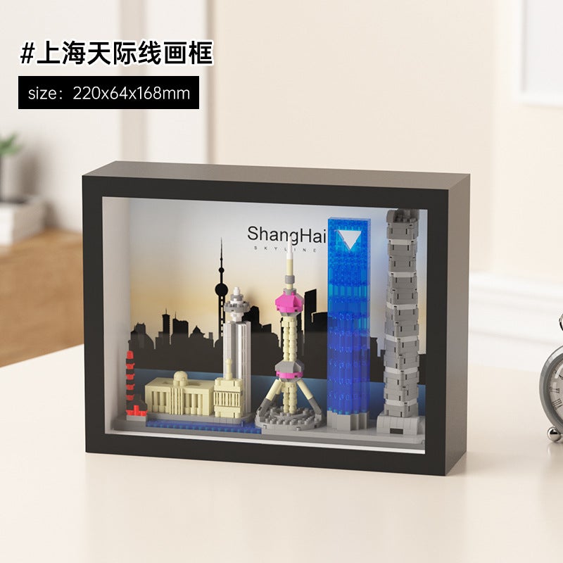 Jihui M3231 Shanghai Skyline Building Block Model – Creative Assembly Toy for Ages 7-14 - Image 1