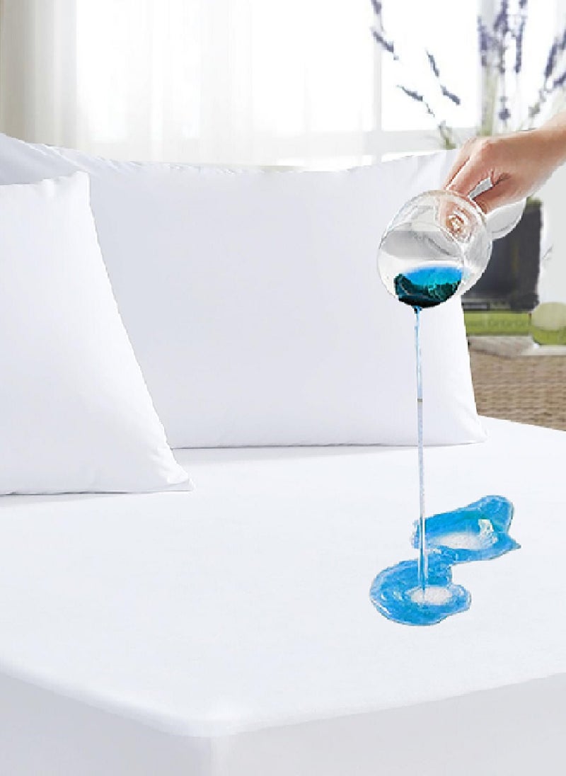 Blueberry - Waterproof Terry Towel Mattress Protector Ultra-Soft Mattress Cover 180X200+30cm - Image 1
