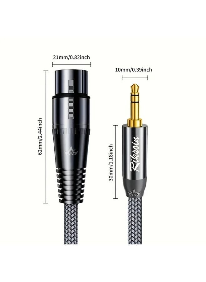 5m 3 5mm Stereo Male to XLR Female Microphone Cable Gold Plated Aux Audio Cord - Image 3