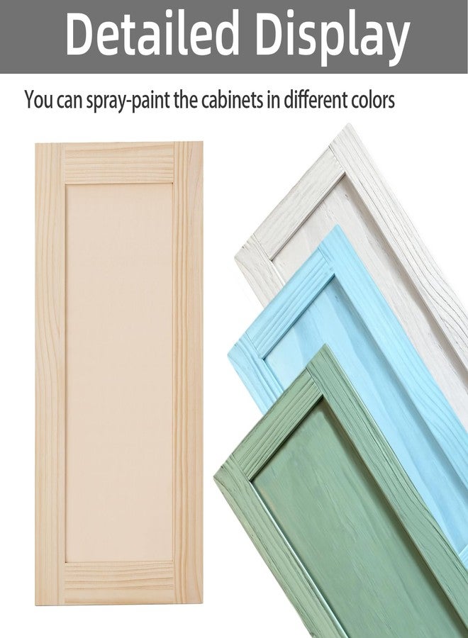 Vechor 2 Pcs 12" W x 24" H Unfinished Kitchen Cabinet Doors with Hinges, Shaker Style Cabinet Door Front Replacement for Kitchen, Bathroom, Vanity, Closet - Image 4