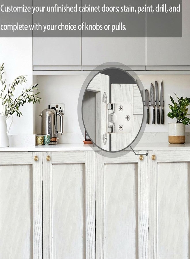 Vechor 2 Pcs 12" W x 24" H Unfinished Kitchen Cabinet Doors with Hinges, Shaker Style Cabinet Door Front Replacement for Kitchen, Bathroom, Vanity, Closet - Image 5