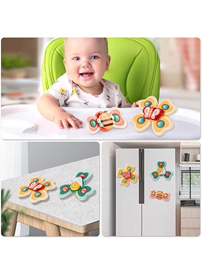 3PCS Spinner Toys for 1-3 Year Old Boys & Girls - Suction Cup Spinning Toys for Toddlers & Babies 12-18 Months - First Birthday Gifts - Image 4