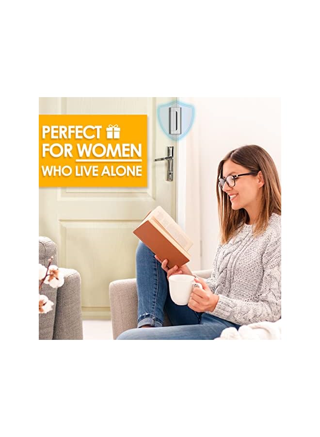 promass Home Security Door Lock with 8 Screws, Childproof Door Reinforcement Lock with 3 Inch Stop Withstand 800 lbs for Inward Swinging Door, Upgrade Night Lock to Defend Your Home (Silver) - Image 5