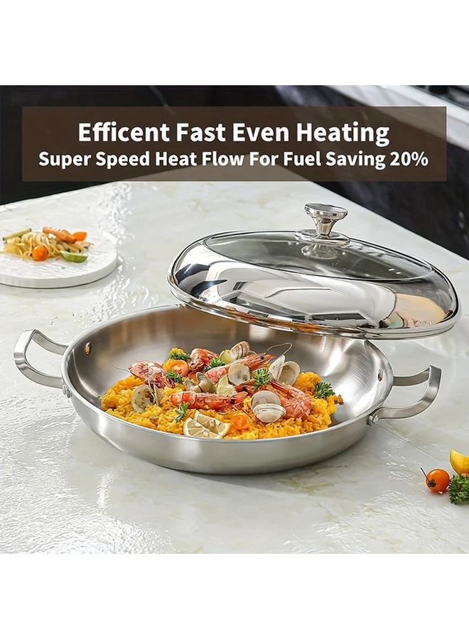 Binaural 28cm Stainless Steel Nonstick Frying Pan Induction Compatible - Image 4