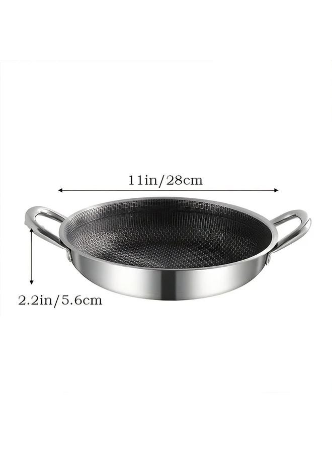 Binaural 28cm Stainless Steel Nonstick Frying Pan Induction Compatible - Image 3