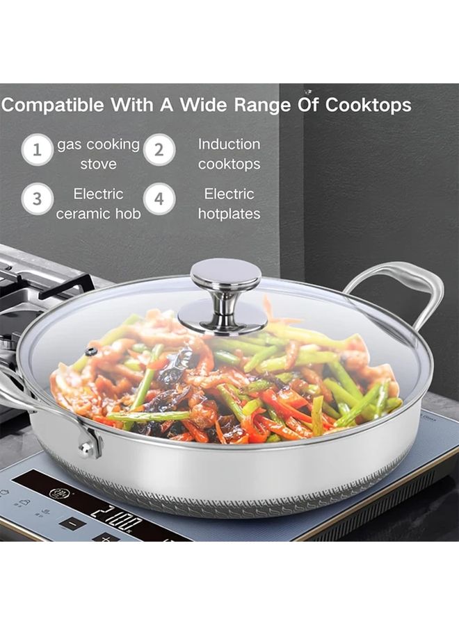 Binaural 28cm Stainless Steel Nonstick Frying Pan Induction Compatible - Image 2